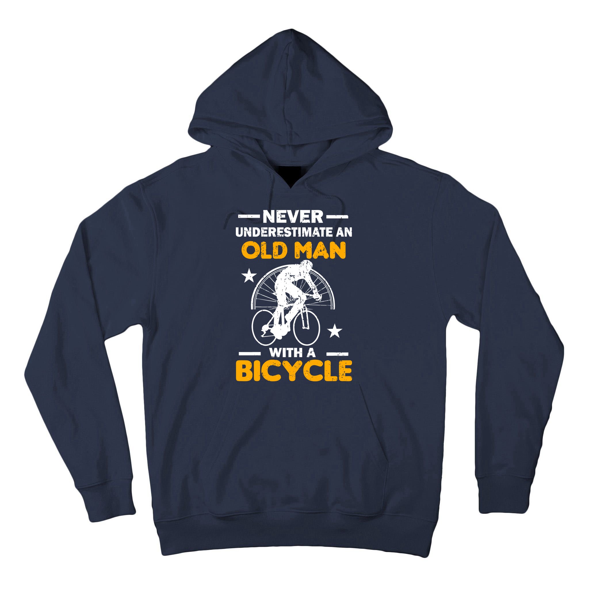 Never Underestimate An Old Man With A Bicycle Tall Hoodie