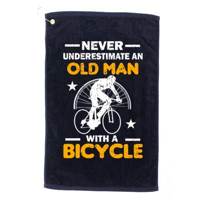 Never Underestimate An Old Man With A Bicycle Golf Towel