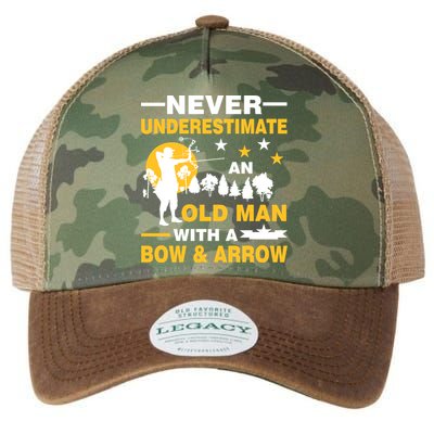 Never Underestimate An Old Man With A Bow & Arrow Legacy Tie Dye Trucker Hat