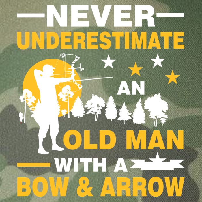 Never Underestimate An Old Man With A Bow & Arrow Legacy Tie Dye Trucker Hat