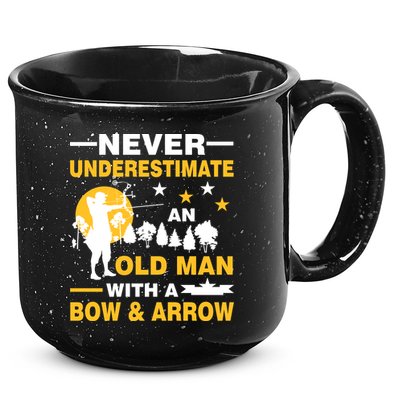 Never Underestimate An Old Man With A Bow & Arrow 15oz Campfire Ceramic Mug