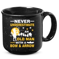 Never Underestimate An Old Man With A Bow & Arrow 15oz Campfire Ceramic Mug