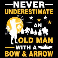 Never Underestimate An Old Man With A Bow & Arrow Wool Snapback Cap