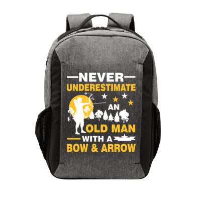 Never Underestimate An Old Man With A Bow & Arrow Vector Backpack