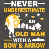 Never Underestimate An Old Man With A Bow & Arrow Vector Backpack