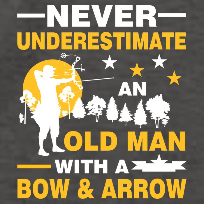 Never Underestimate An Old Man With A Bow & Arrow Vector Backpack