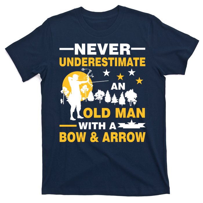 Never Underestimate An Old Man With A Bow & Arrow T-Shirt