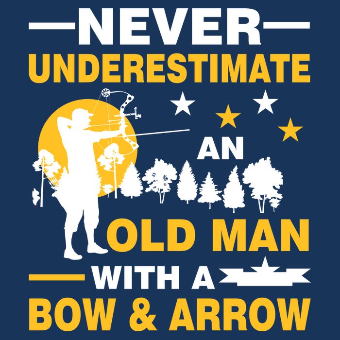 Never Underestimate An Old Man With A Bow & Arrow Bucket Hat
