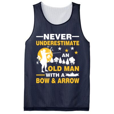 Never Underestimate An Old Man With A Bow & Arrow Mesh Reversible Basketball Jersey Tank