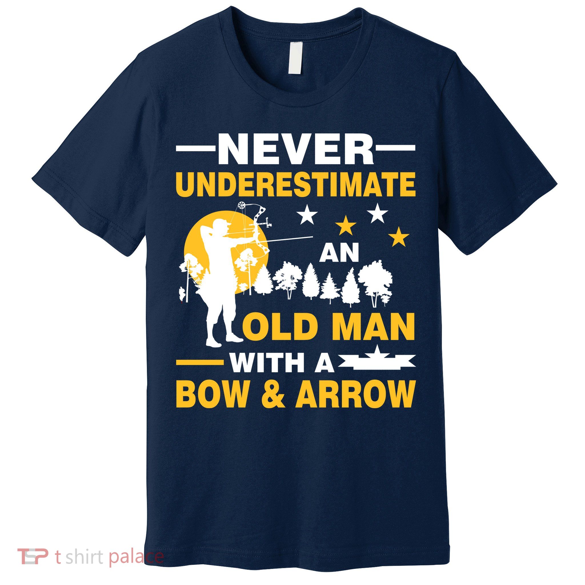 Never Underestimate An Old Man With A Bow & Arrow Premium T-Shirt