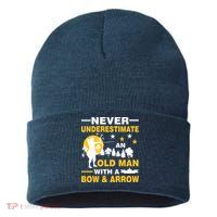 Never Underestimate An Old Man With A Bow & Arrow Sustainable Knit Beanie