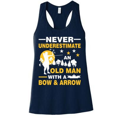 Never Underestimate An Old Man With A Bow & Arrow Womens Tank Top