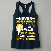 Never Underestimate An Old Man With A Bow & Arrow Womens Tank Top