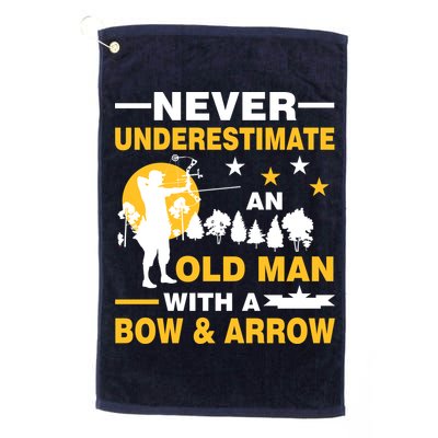 Never Underestimate An Old Man With A Bow & Arrow Golf Towel