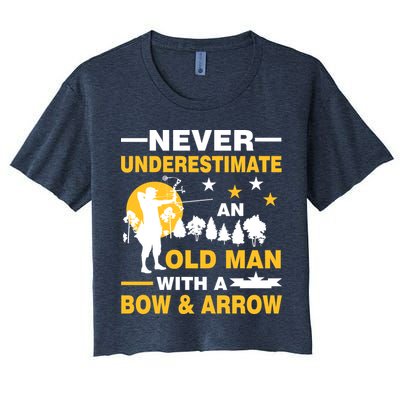Never Underestimate An Old Man With A Bow & Arrow Crop Top