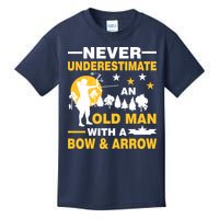 Never Underestimate An Old Man With A Bow & Arrow Kids T-Shirt