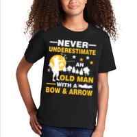 Never Underestimate An Old Man With A Bow & Arrow Kids T-Shirt