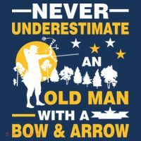 Never Underestimate An Old Man With A Bow & Arrow Zip Tote Bag