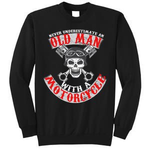 Never Underestimate An Old Man With A Motorcycle Sweatshirt