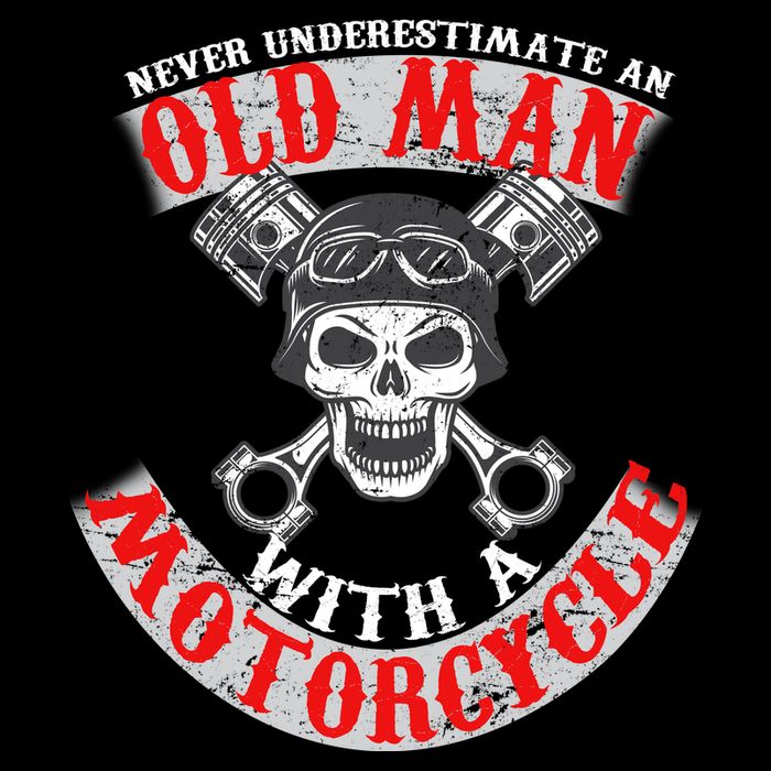 Never Underestimate An Old Man With A Motorcycle Sustainable Beanie