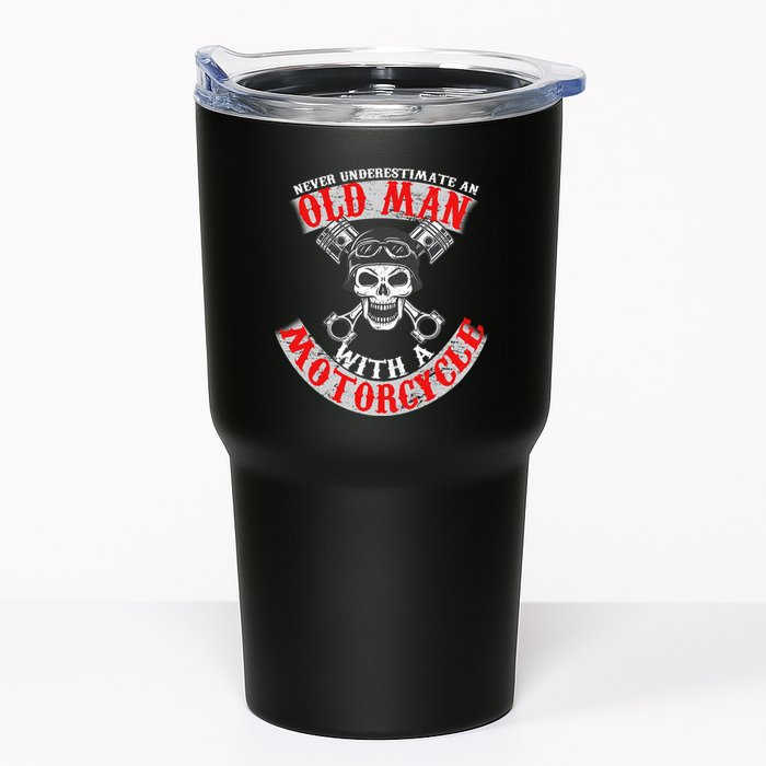 Never Underestimate An Old Man With A Motorcycle Tumbler