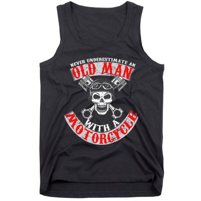 Never Underestimate An Old Man With A Motorcycle Tank Top