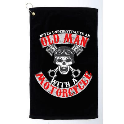 Never Underestimate An Old Man With A Motorcycle Golf Towel
