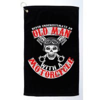 Never Underestimate An Old Man With A Motorcycle Golf Towel