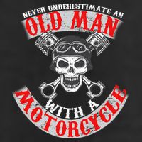 Never Underestimate An Old Man With A Motorcycle Golf Towel