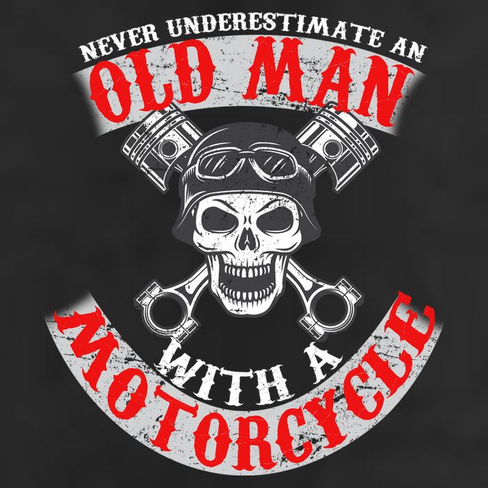 Never Underestimate An Old Man With A Motorcycle Golf Towel