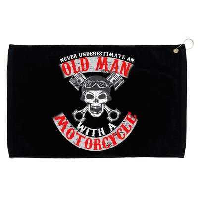 Never Underestimate An Old Man With A Motorcycle Grommeted Golf Towel