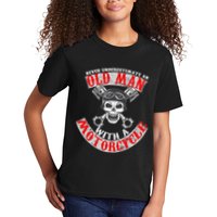 Never Underestimate An Old Man With A Motorcycle Kids T-Shirt