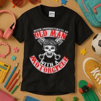 Never Underestimate An Old Man With A Motorcycle Kids T-Shirt