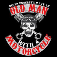 Never Underestimate An Old Man With A Motorcycle Kids T-Shirt