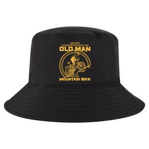 Never Underestimate An Old Man With A Mountain Bike Cool Comfort Performance Bucket Hat