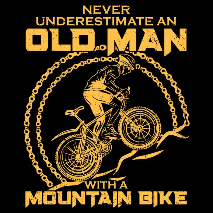 Never Underestimate An Old Man With A Mountain Bike Flatbill Hat