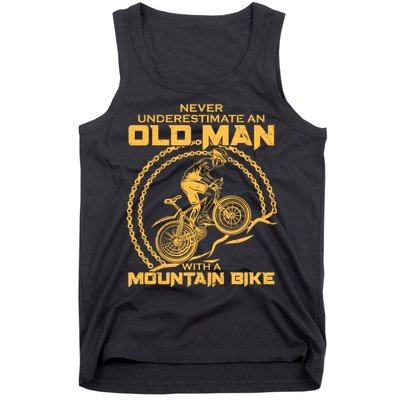 Never Underestimate An Old Man With A Mountain Bike Tank Top