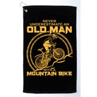 Never Underestimate An Old Man With A Mountain Bike Golf Towel