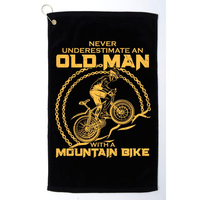 Never Underestimate An Old Man With A Mountain Bike Golf Towel