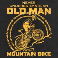 Never Underestimate An Old Man With A Mountain Bike Golf Towel