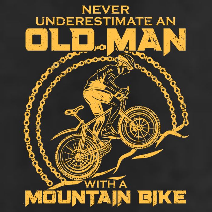 Never Underestimate An Old Man With A Mountain Bike Golf Towel