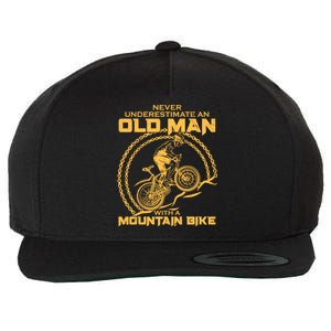 Never Underestimate An Old Man With A Mountain Bike Wool Snapback Cap