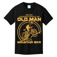 Never Underestimate An Old Man With A Mountain Bike Kids T-Shirt