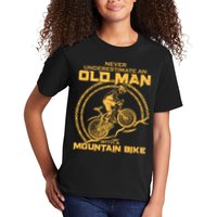 Never Underestimate An Old Man With A Mountain Bike Kids T-Shirt