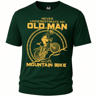 Never Underestimate An Old Man With A Mountain Bike Performance Shirt