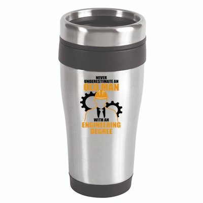 Never Underestimate An Old Man With An Engineering Degree 16oz Travel Tumbler