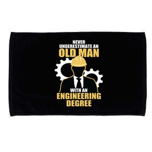 Never Underestimate An Old Man With An Engineering Degree Microfiber Hand Towel