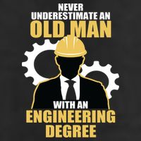 Never Underestimate An Old Man With An Engineering Degree Microfiber Hand Towel