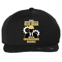 Never Underestimate An Old Man With An Engineering Degree Wool Snapback Cap