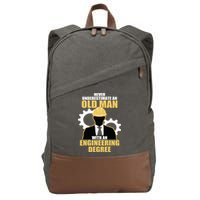 Never Underestimate An Old Man With An Engineering Degree Cotton Canvas Backpack